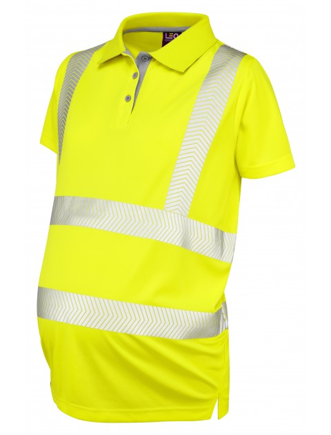 Leo PM03-Y Lovacott Coolviz Ultra Ladies Maternity Polo Shirt Yellow Clothing